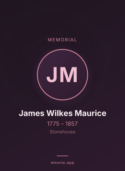 Memorial portrait of James Wilkes Maurice