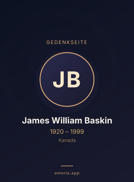 Gedenkportrait von James William Baskin
