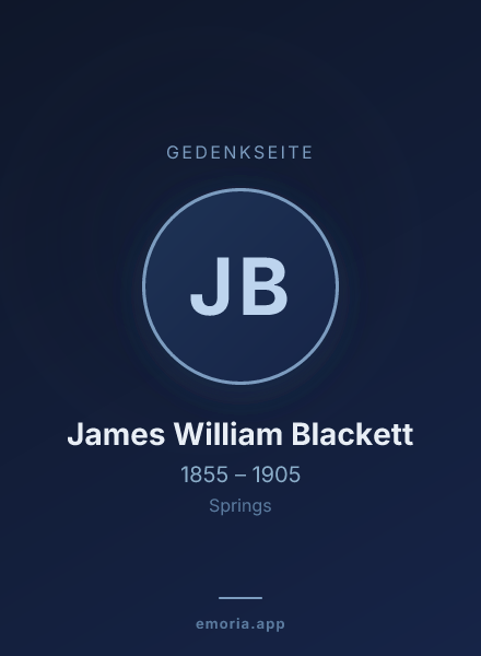 Gedenkportrait von James William Blackett