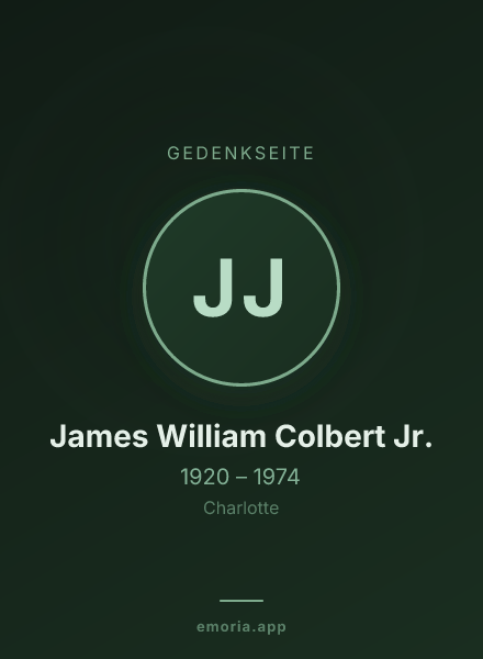 Gedenkportrait von James William Colbert Jr.