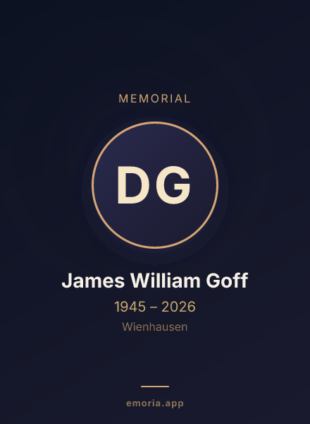 Memorial portrait of Dr. James William Goff