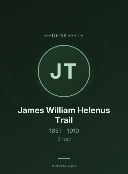 Gedenkportrait von James William Helenus Trail
