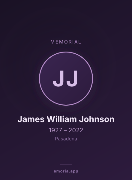 Memorial portrait of James William Johnson