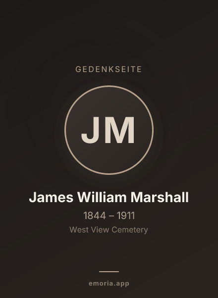 Gedenkportrait von James William Marshall