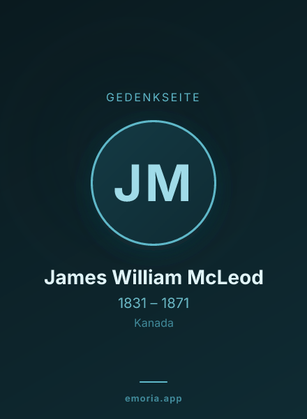 Gedenkportrait von James William McLeod