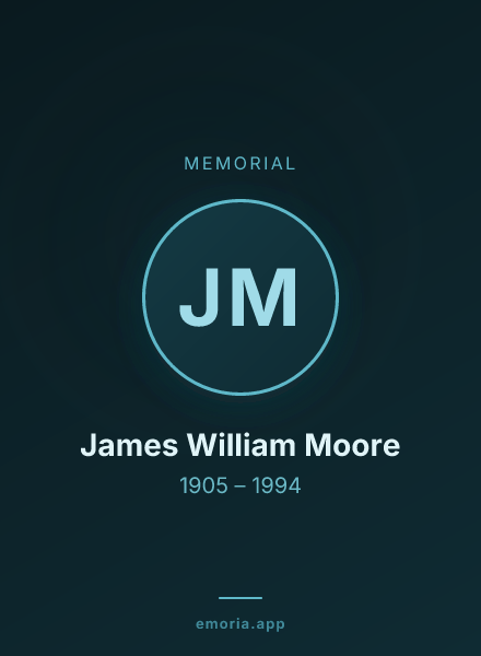 Memorial portrait of James William Moore