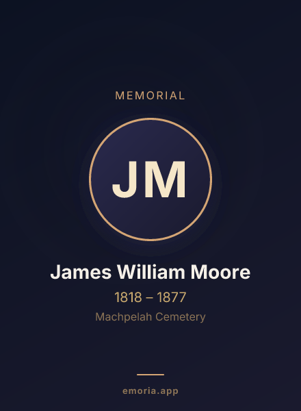 Memorial portrait of James William Moore