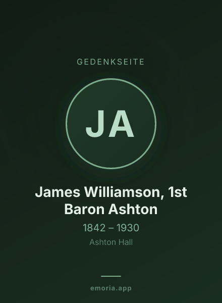 Gedenkportrait von James Williamson, 1st Baron Ashton