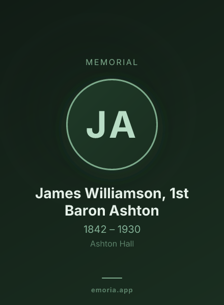 Memorial portrait of James Williamson, 1st Baron Ashton