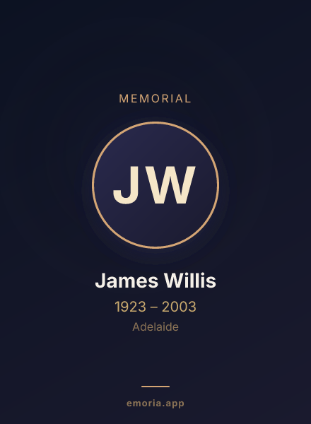 Memorial portrait of James Willis