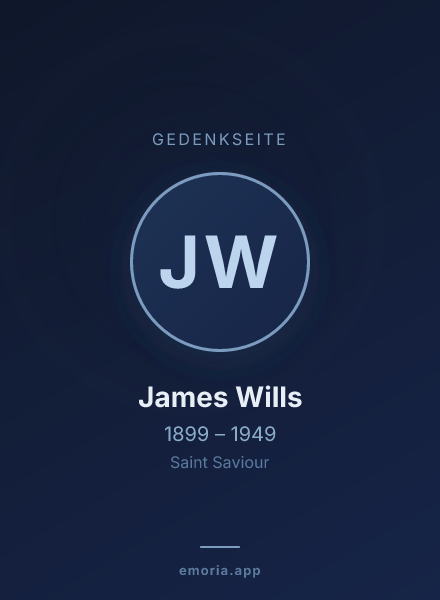 Gedenkportrait von James Wills