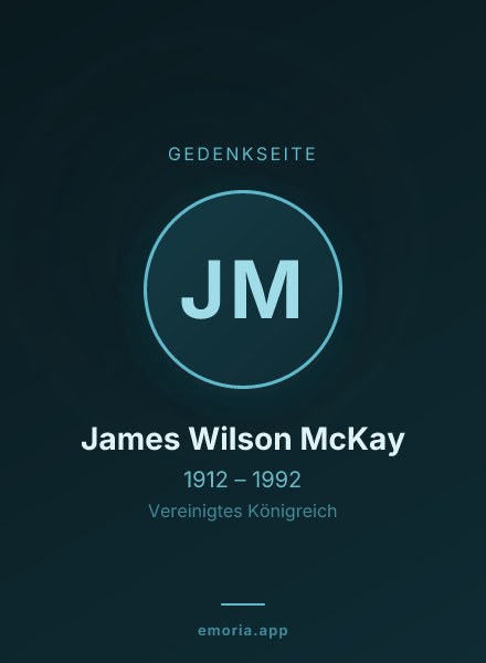 Gedenkportrait von James Wilson McKay
