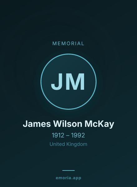 Memorial portrait of James Wilson McKay