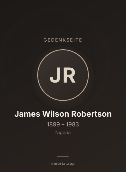 Gedenkportrait von James Wilson Robertson