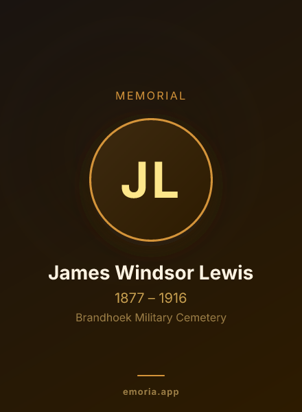 Memorial portrait of James Windsor Lewis
