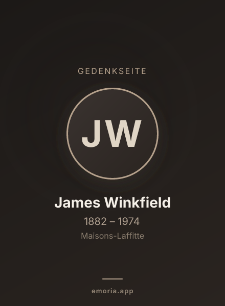 Gedenkportrait von James Winkfield