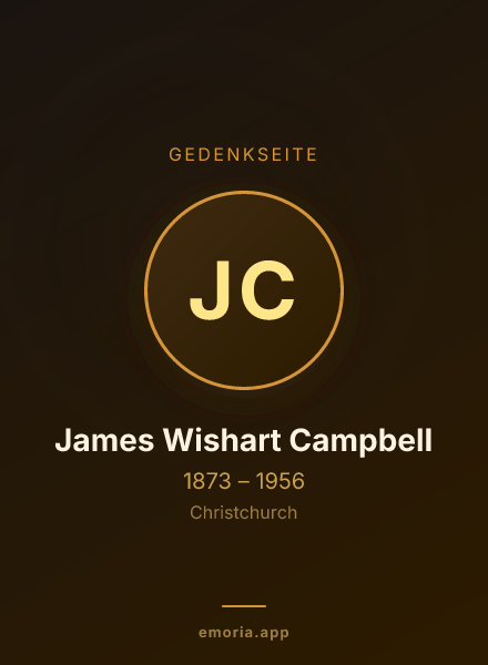 Gedenkportrait von James Wishart Campbell