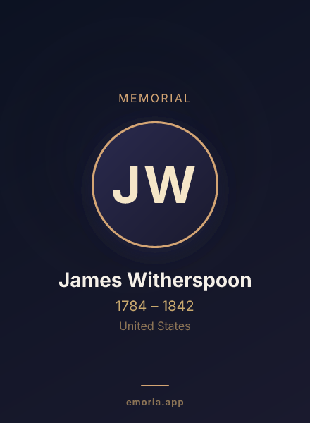 Memorial portrait of James Witherspoon