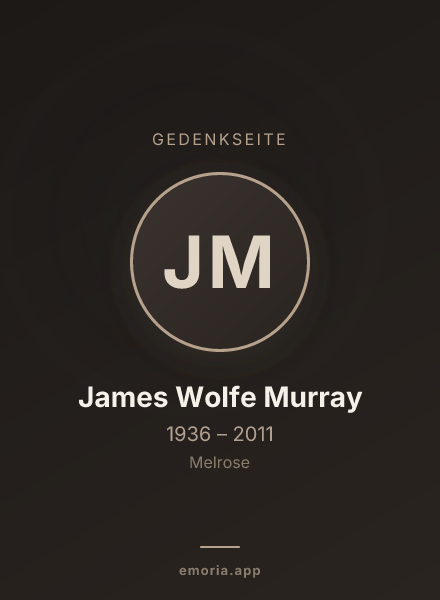 Gedenkportrait von James Wolfe Murray