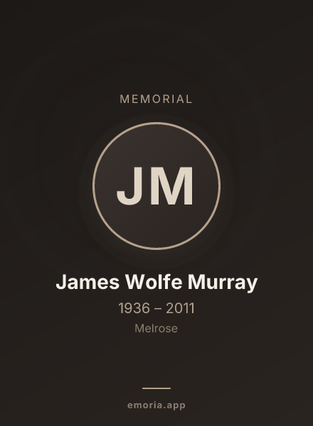 Memorial portrait of James Wolfe Murray