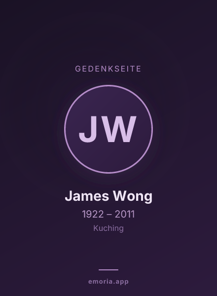 Gedenkportrait von James Wong