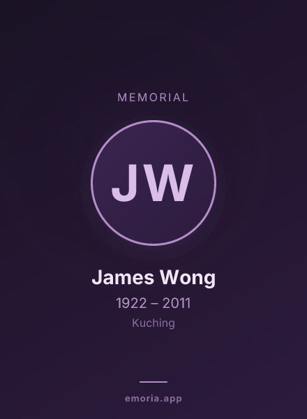 Memorial portrait of James Wong