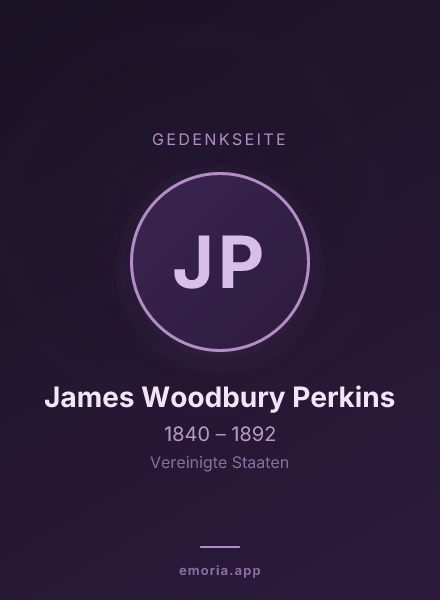 Gedenkportrait von James Woodbury Perkins