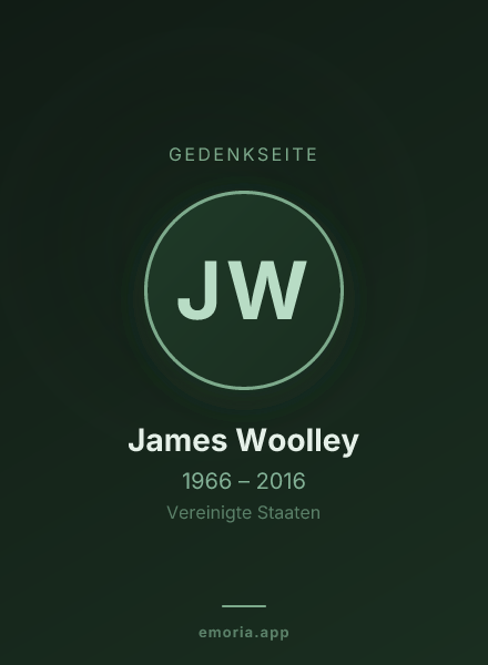 Gedenkportrait von James Woolley