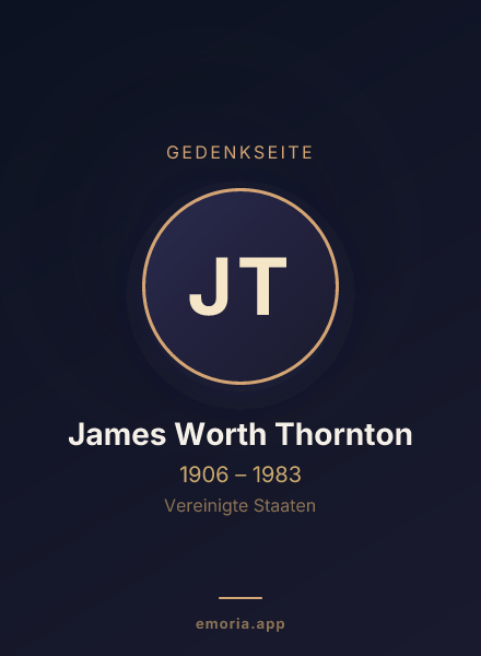 Gedenkportrait von James Worth Thornton