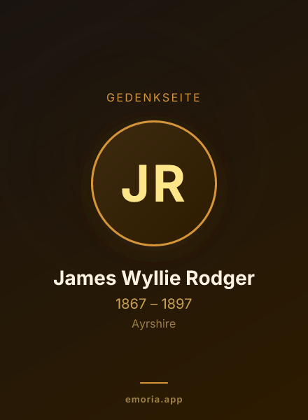 Gedenkportrait von James Wyllie Rodger