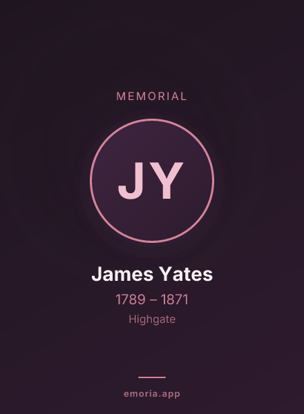 Memorial portrait of James Yates