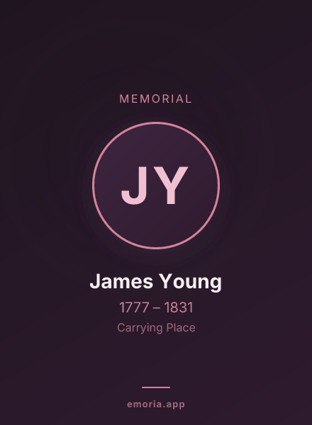 Memorial portrait of James Young