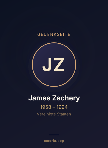 Gedenkportrait von James Zachery