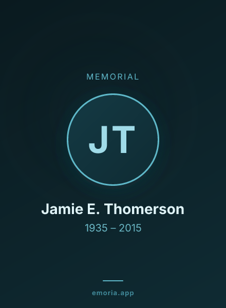 Memorial portrait of Jamie E. Thomerson