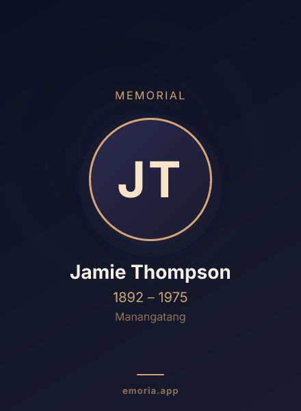 Memorial portrait of Jamie Thompson