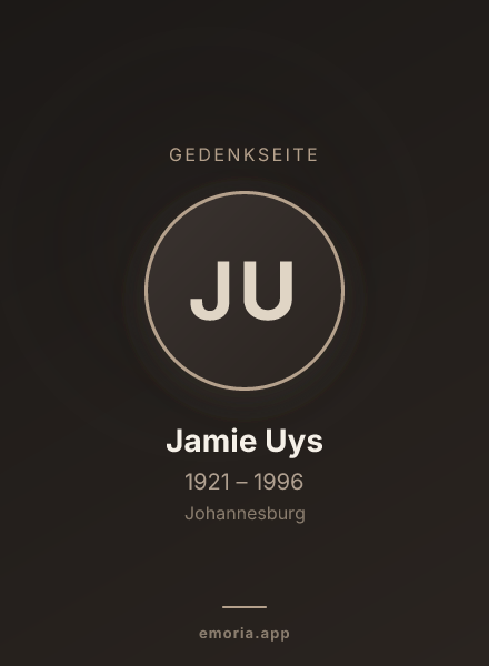 Gedenkportrait von Jamie Uys