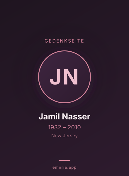 Gedenkportrait von Jamil Nasser