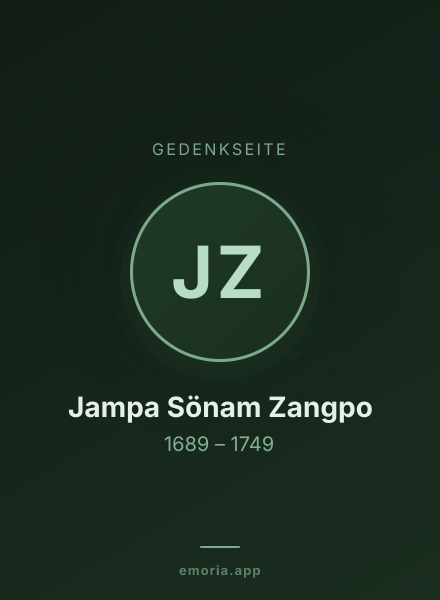 Gedenkportrait von Jampa Sönam Zangpo