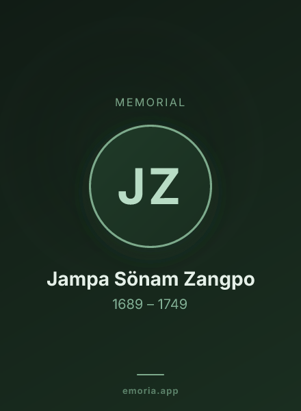 Memorial portrait of Jampa Sönam Zangpo