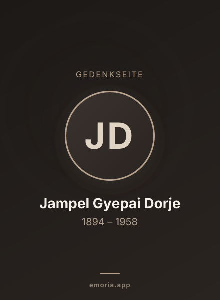 Gedenkportrait von Jampel Gyepai Dorje
