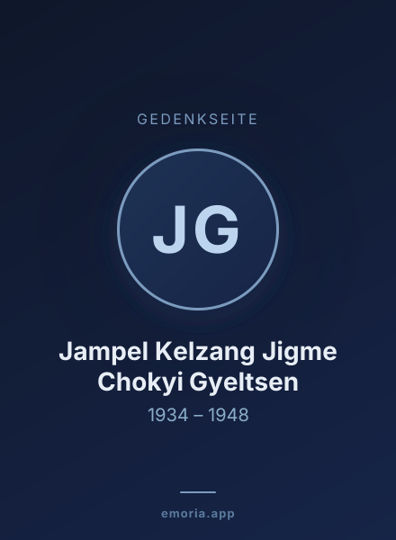 Gedenkportrait von Jampel Kelzang Jigme Chokyi Gyeltsen