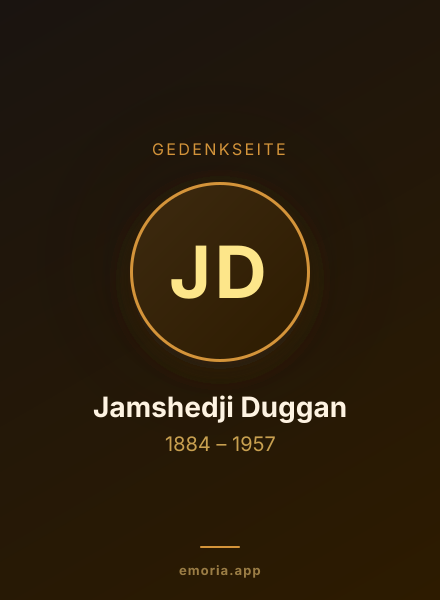 Gedenkportrait von Jamshedji Duggan