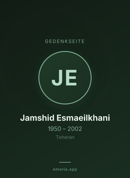 Gedenkportrait von Jamshid Esmaeilkhani