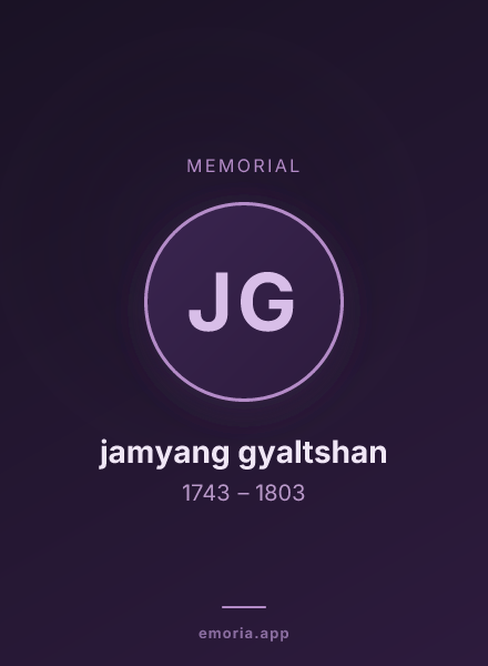 Memorial portrait of jamyang gyaltshan