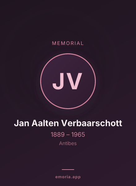 Memorial portrait of Jan Aalten Verbaarschott