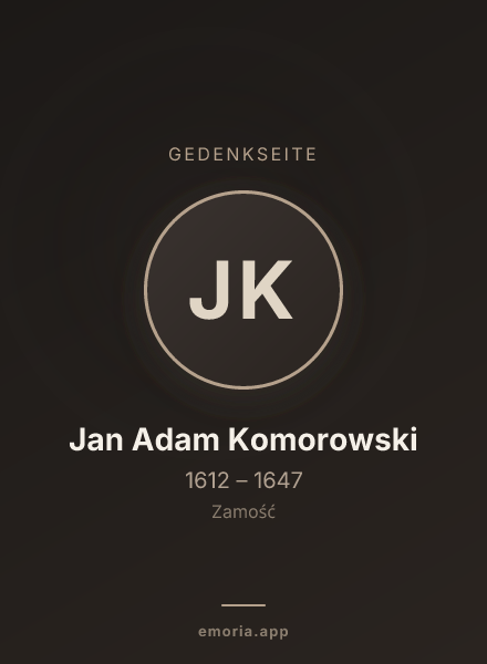 Gedenkportrait von Jan Adam Komorowski