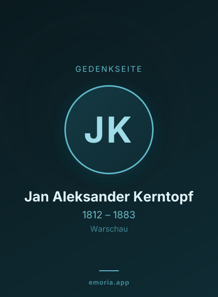 Gedenkportrait von Jan Aleksander Kerntopf
