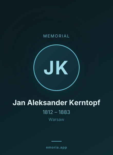 Memorial portrait of Jan Aleksander Kerntopf