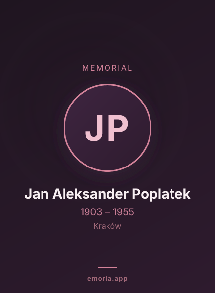 Memorial portrait of Jan Aleksander Poplatek
