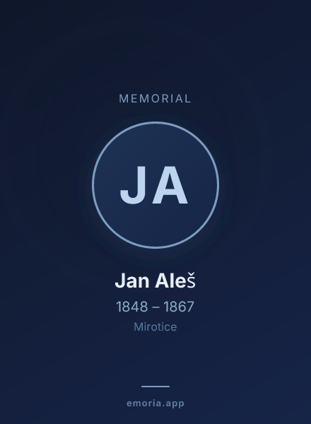Memorial portrait of Jan Aleš